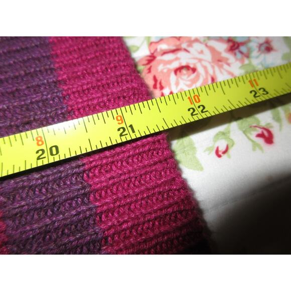 VTG Tiara International Sweater W/ XL Multicolor Striped Full Zip Shoulder Pads - Picture 5 of 5